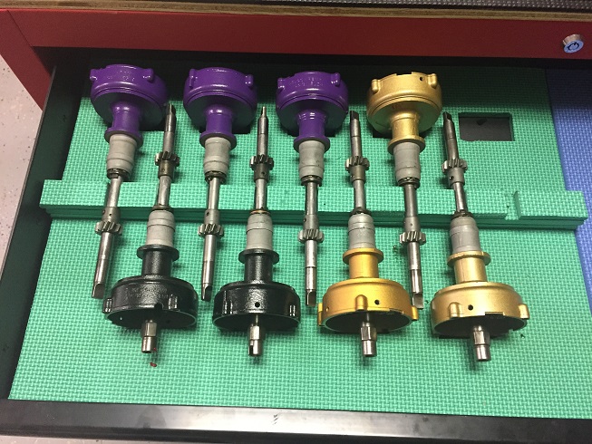 distributors cores that have passed machine inspection and setup